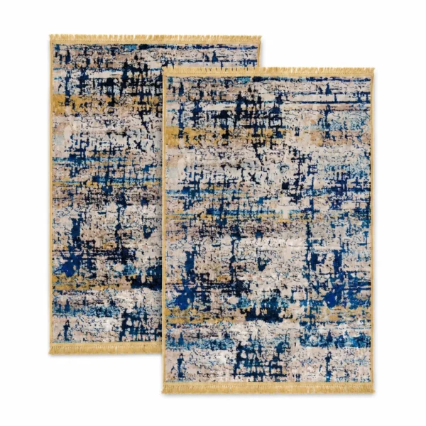 Modern Printed Carpet Set, 2 Piece, 50cm x 80cm