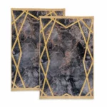 Modern Printed Carpet Set, 2 Piece, 50cm x 80cm
