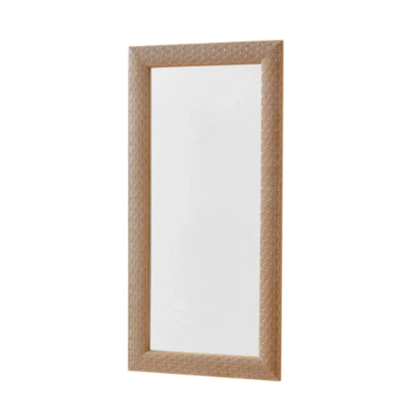 Decorative Wall Mirror with Textured Frame, White or Gold, MWCV6