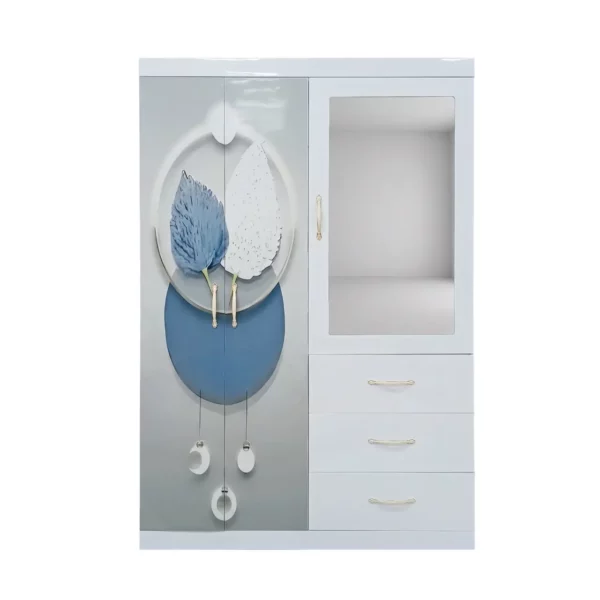 Metal Wardrobe, Brown or White, MWMET3003