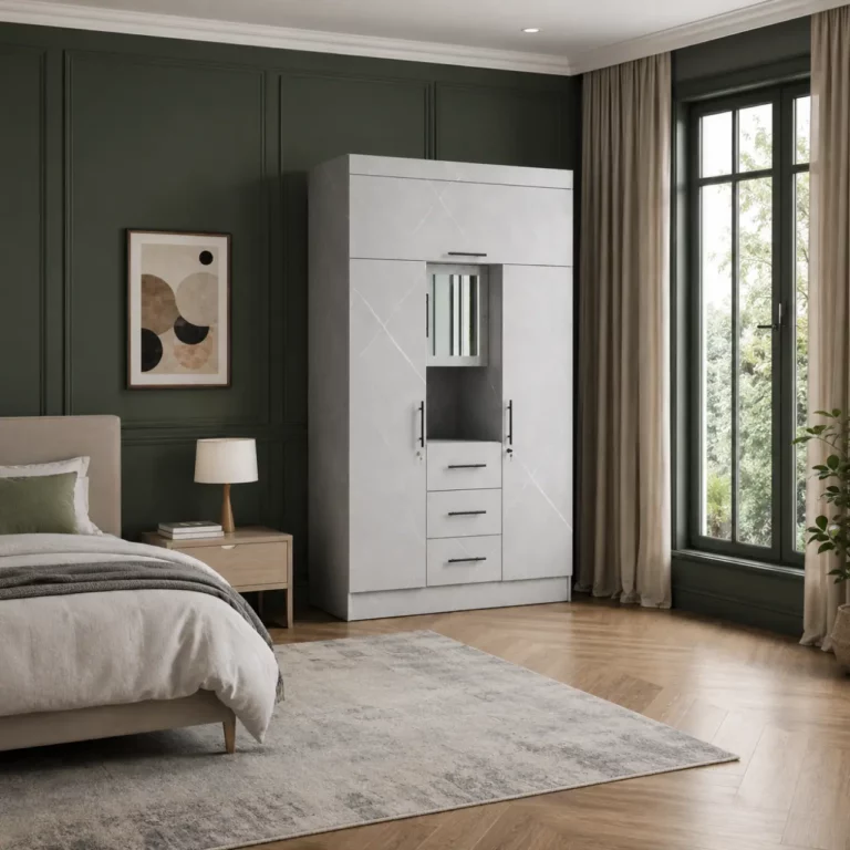 3 Door Wardrobe with Mirror, MWRT3DF