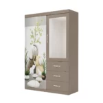 Metal Wardrobe, Brown or White, MWMET3003