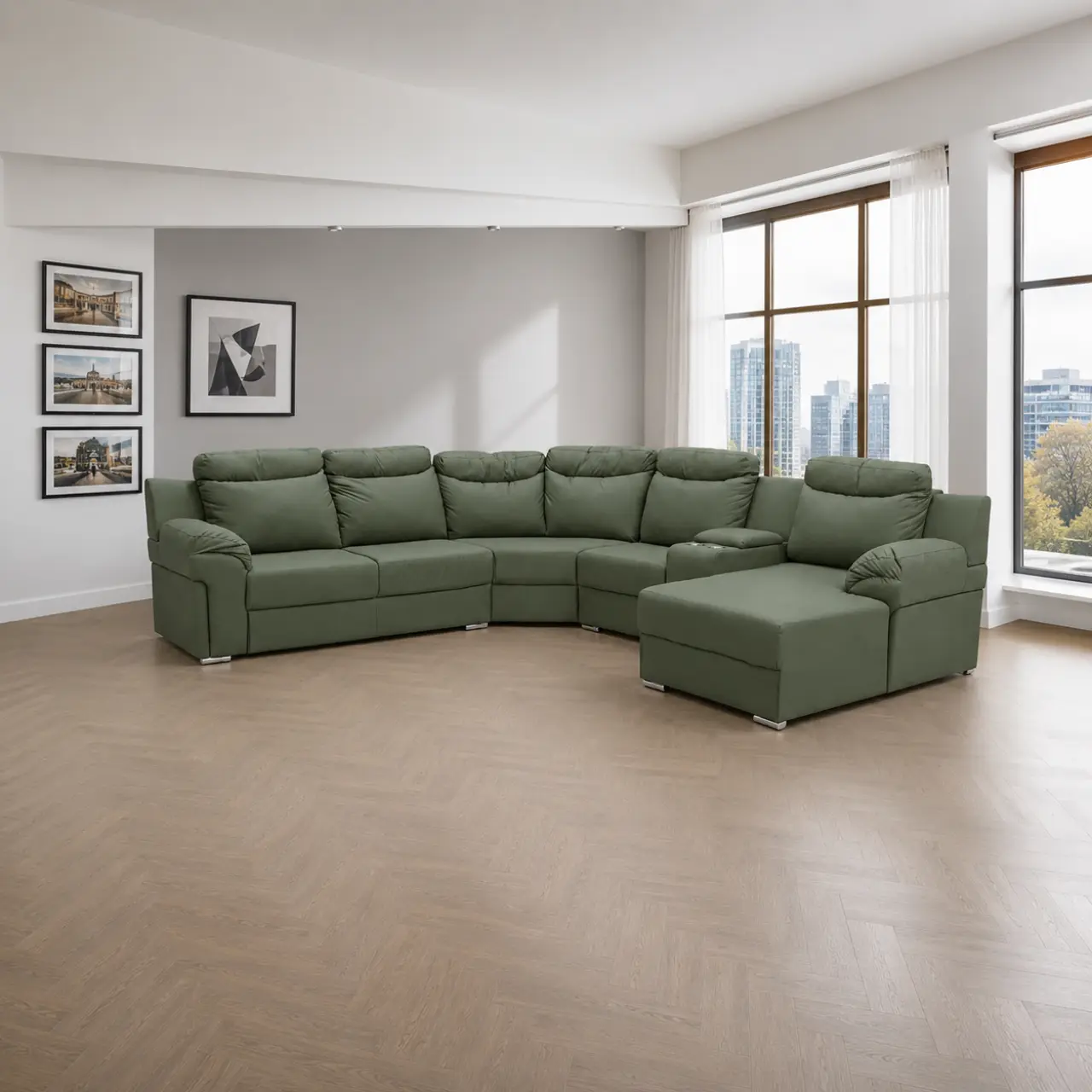 Jazz Jazz Corner Lounge Suite with Daybed, Green