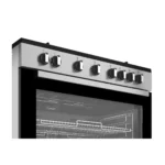 Defy Gas Electric Cooker 90cm with Thermofan+, Black and Inox, DGS90GEBI