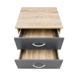 Modern 2 Drawer Nightstand