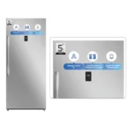 Midea 595L Upright Switch Fridge Freezer, Silver, HS-772FWE-SL