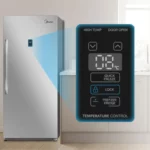 Midea 595L Upright Switch Fridge Freezer, Silver, HS-772FWE-SL