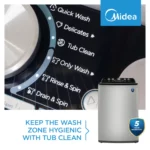 Midea 21kg Top Loader Washing Machine, Grey, MA500W210/G