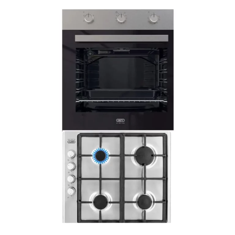 Defy Oven Hob Set DCB843E with DBO484E Oven and DHG133 Hob, Black and Stainless Steel