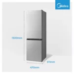 Midea 169L Silver Bottom Freezer Fridge HD-220REN - Image 8