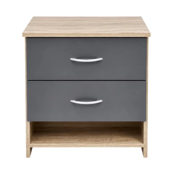 Modern 2 Drawer Nightstand