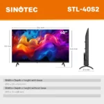 Sinotec 40 Inch 2K LED Smart TV, STL-40S2
