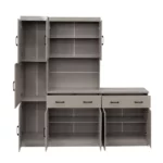 2 Piece Gloss Kitchen Scheme, Grey Marble or Black Marble, MW320RT