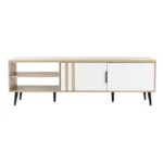 Plasma TV Stand, Natural Oak and White, MWPLS3