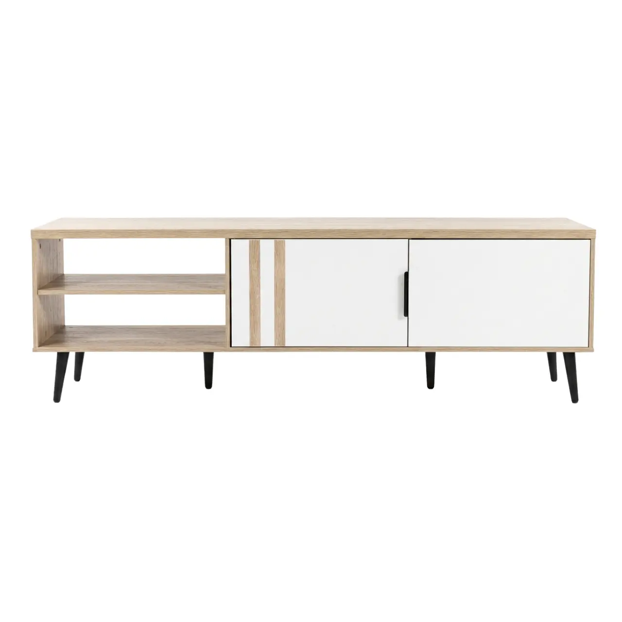 MWPLS3 Plasma TV Stand, Natural Oak and White, MWPLS3
