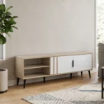 Plasma TV Stand, Natural Oak and White, MWPLS3