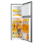 KIC Top Freezer Fridge 170L, Grey, KTF518GR