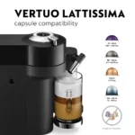 Nespresso Vertuo Lattissima Coffee Machine, Black, GDV5-ZA-BK-NET