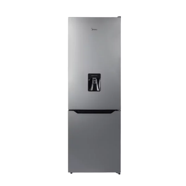 Midea 302L Bottom Mount Fridge Freezer with Water Dispenser, Silver, HD-403RWEN-WD