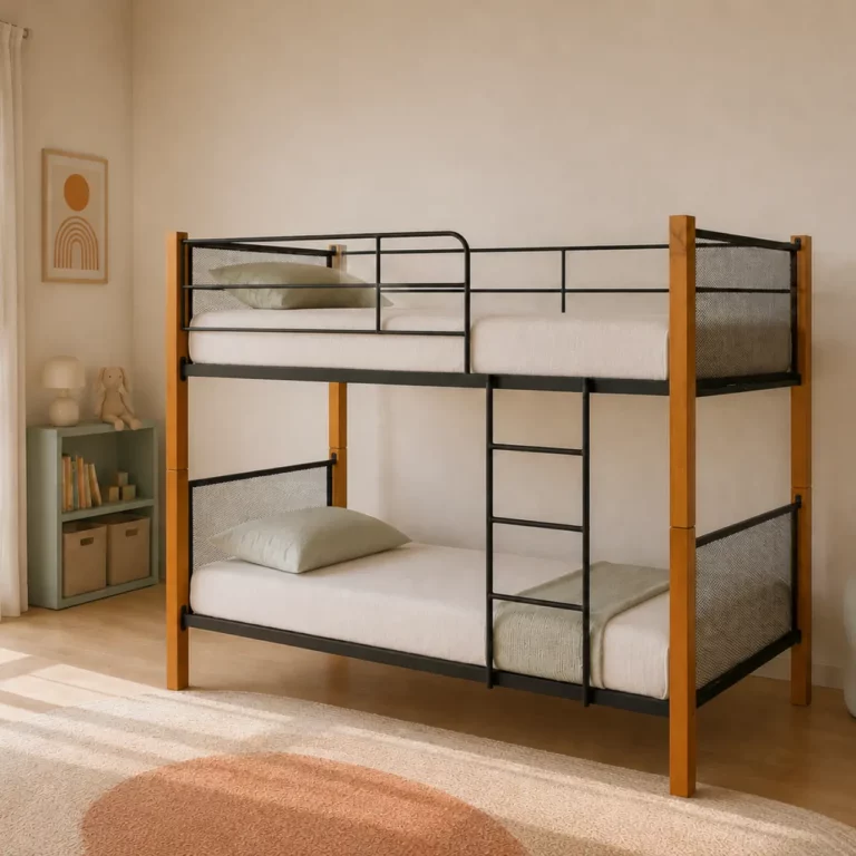 Westin Double Decker Bed 900 x 1900mm, Black and Wood Finish, WDB