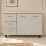Contemporary 3 Door Kitchen Storage Cabinet, MWSF3DB