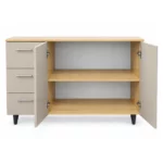 Contemporary 3 Door Kitchen Storage Cabinet, MWSF3DB