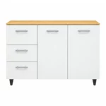Contemporary 3 Door Kitchen Storage Cabinet, MWSF3DB