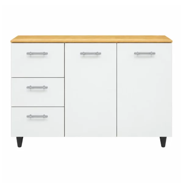 Contemporary 3 Door Kitchen Storage Cabinet, MWSF3DB