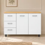 Contemporary 3 Door Kitchen Storage Cabinet, MWSF3DB