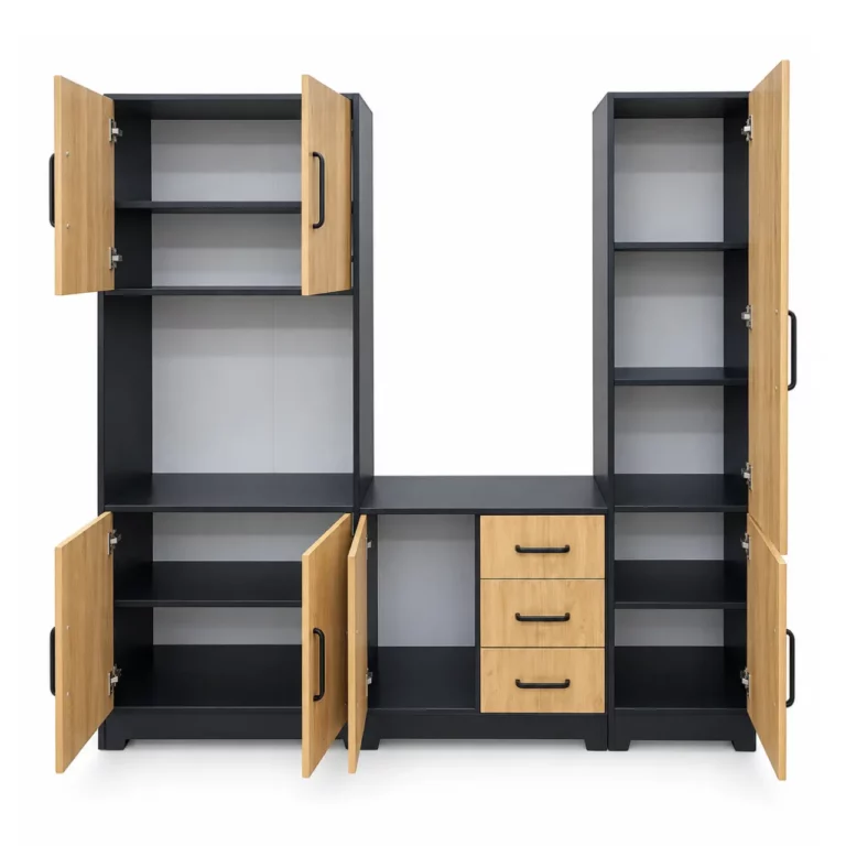 5 Door 3 Piece Kitchen Set with Storage, MW322