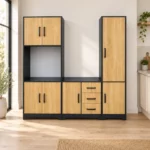 5 Door 3 Piece Kitchen Set with Storage, MW322