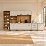 3 Piece Kitchen Set, UK Oak and Light Grey, MW391