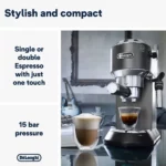 De’Longhi Dedica Pump Espresso Coffee Machine, Black, EC685.BK