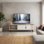 Centre Table with Open Shelf, Natural Oak and White, MWCT3