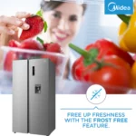 Midea Side-by-Side Fridge Freezer 513L with Water Dispenser, HC-689WEN