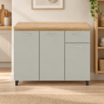 Modern 3 Door Kitchen Base Cabinet, MWBR8253DBC