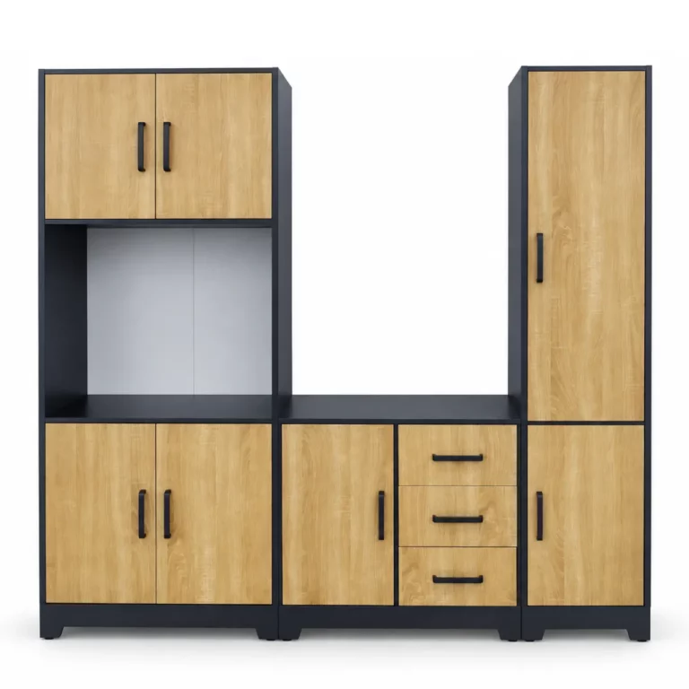 5 Door 3 Piece Kitchen Set with Storage, MW322
