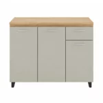Modern 3 Door Kitchen Base Cabinet, MWBR8253DBC