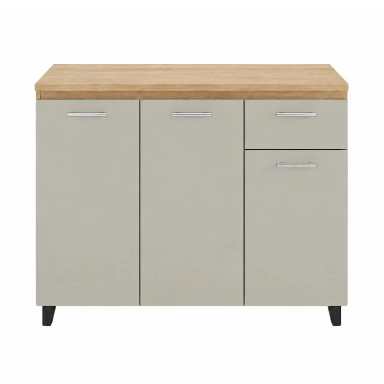 Modern 3 Door Kitchen Base Cabinet, MWBR8253DBC