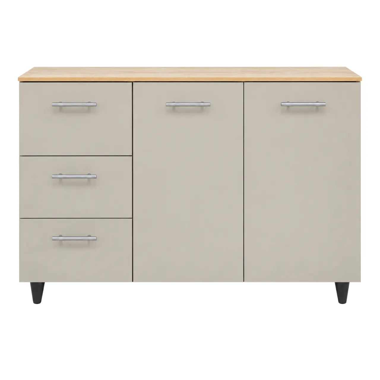 MWSF3DBB Contemporary 3 Door Kitchen Storage Cabinet, MWSF3DB
