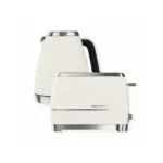 Cosmopolis Bullet Kettle & 2 Slice Toaster Combo Off White - WKM8307CR + TAM8202CR