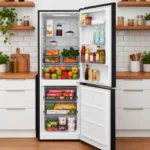 JVC Combi Fridge Freezer 290L Frost Free, WG-NRFB45B5S