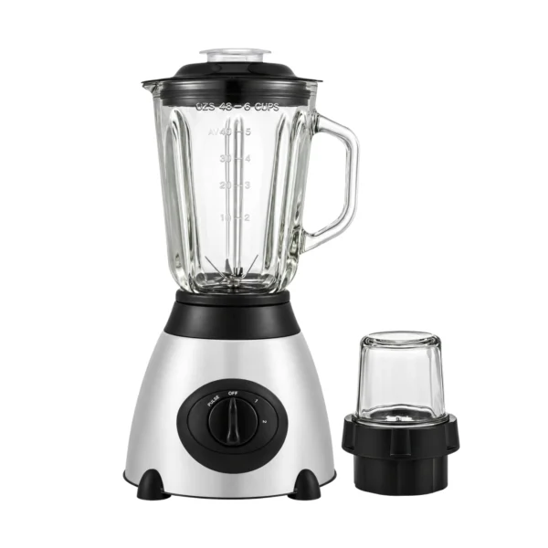 Sunbeam 400W 1.5L Glass Jar Blender with Grinder, Stainless Steel, SSGB-400
